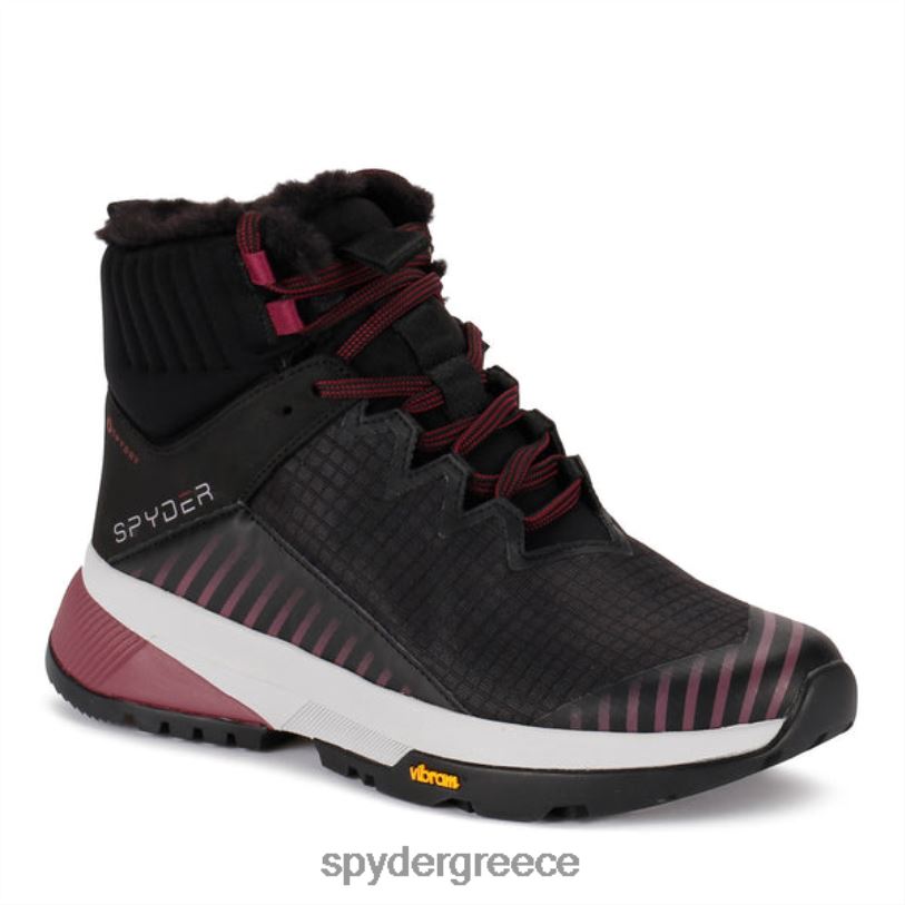 Spyder γυναίκες κορυφή μαύρο με μαύρη γούνα παπούτσια A8X8H441