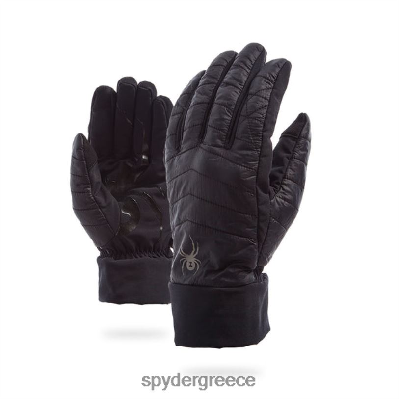 Spyder άνδρες υβριδικό γάντι glissade μαύρα όλα αξεσουάρ A8X8H259