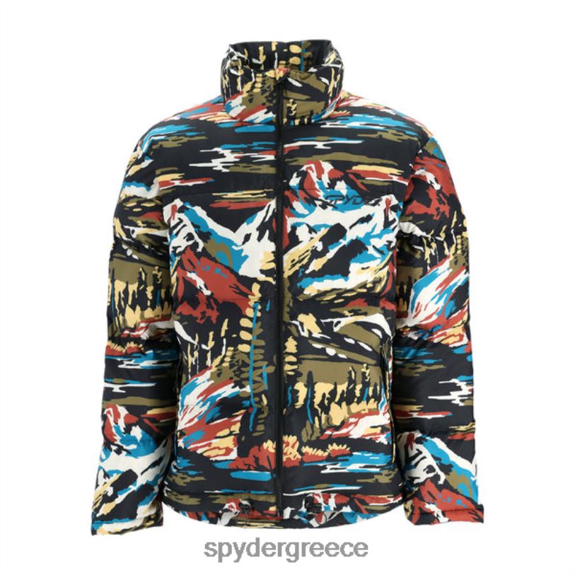 Spyder άνδρες τζάκετ Windom μαύρη βαφή κατά αριθμό ενδύματα A8X8H70