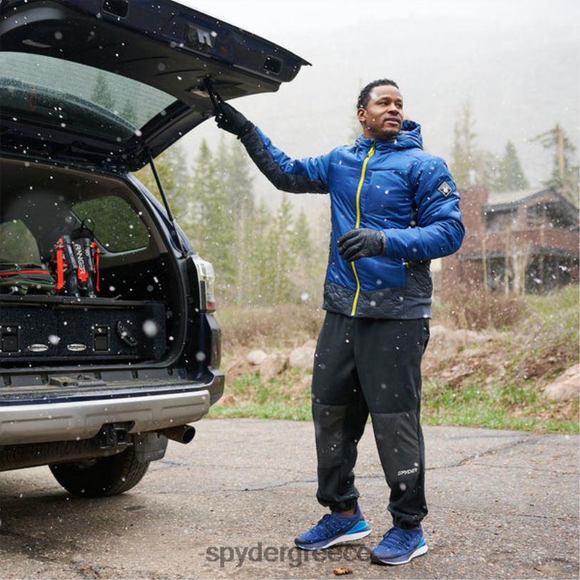 Spyder άνδρες ηγέτης γραφένιο με κουκούλα άβυσσος κίτρο ενδύματα A8X8H24