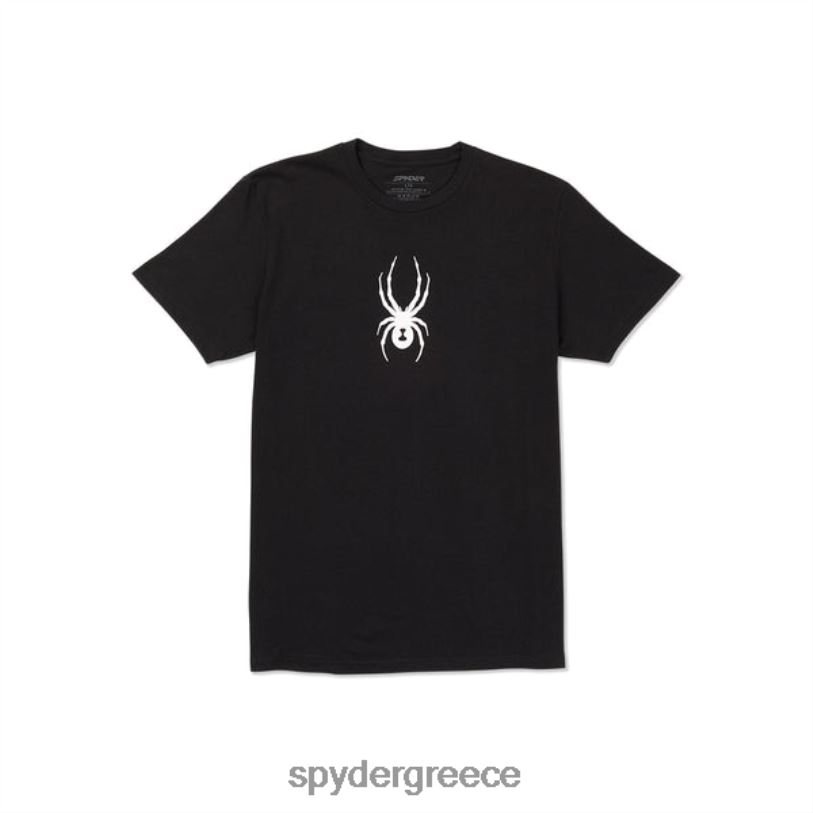 Spyder άνδρες σκάλισμα κοντομάνικο μαύρος ενδύματα A8X8H131