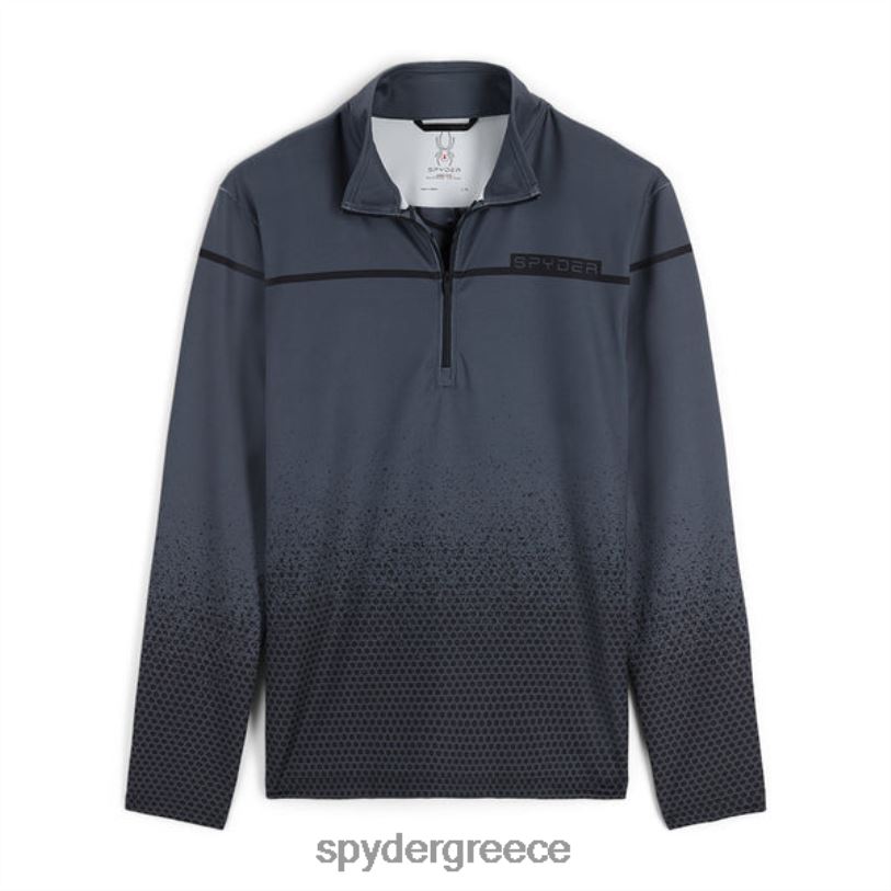 Spyder άνδρες πνεύμα του '78 μισό φερμουάρ ξεθωριασμένος geo έβενος ενδύματα A8X8H149