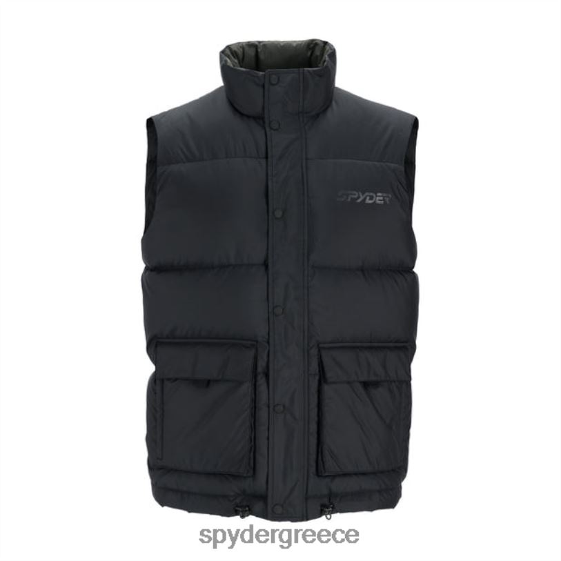 Spyder άνδρες γιλέκο κρέμου μαύρος ενδύματα A8X8H222