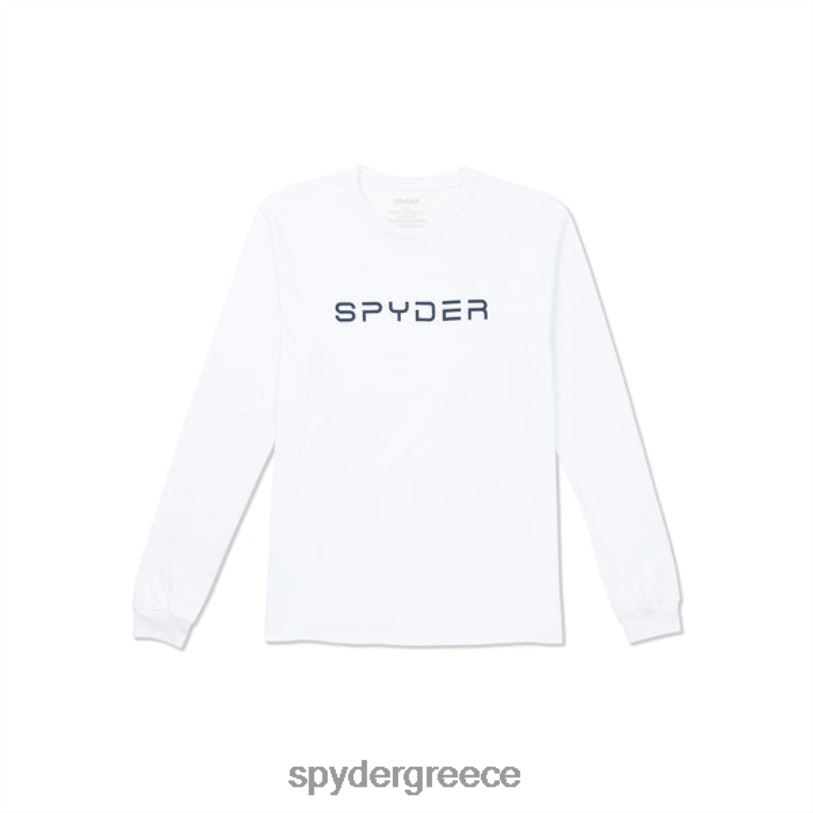 Spyder άνδρες μακρυμάνικο σλάλομ άσπρο ενδύματα A8X8H134