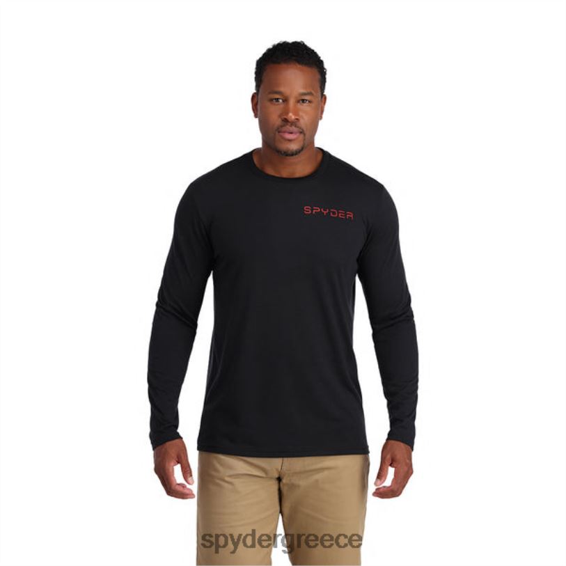 Spyder άνδρες λογότυπο πουκάμισο τεχνολογίας μαύρος ενδύματα A8X8H159
