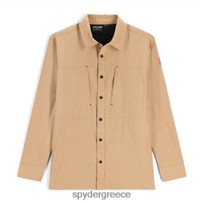 Spyder άνδρες μακρυμάνικο πουκάμισο canyon ταννίνη ενδύματα A8X8H136