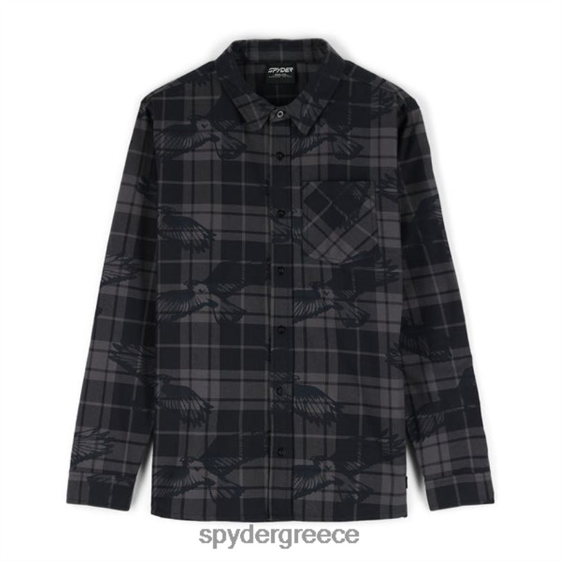 Spyder άνδρες φανέλα creston μαύρος ενδύματα A8X8H145