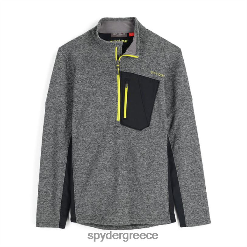 Spyder άνδρες ληστή μισό φερμουάρ μαύρο κίτρο ενδύματα A8X8H172