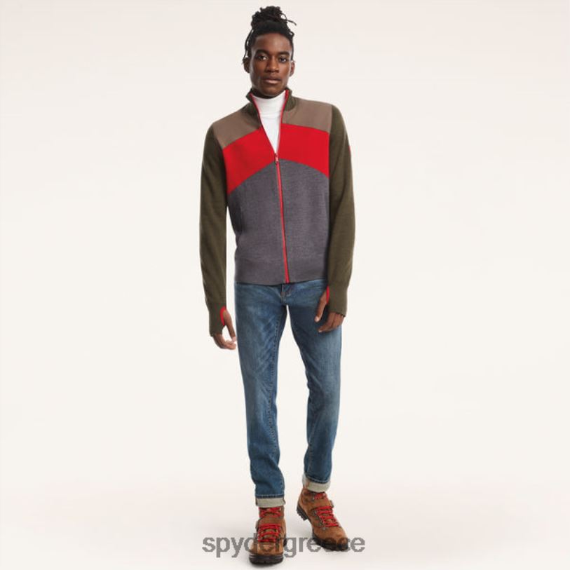 Spyder X άνδρες brooks brothers colorblock λαδί ενδύματα A8X8H184