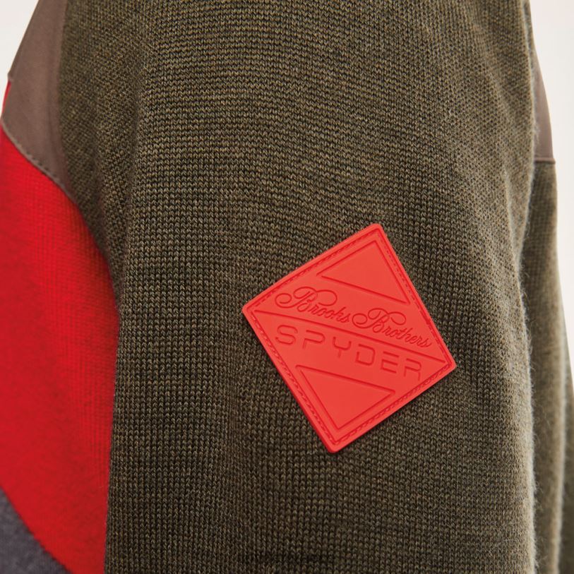 Spyder X άνδρες brooks brothers colorblock λαδί ενδύματα A8X8H184