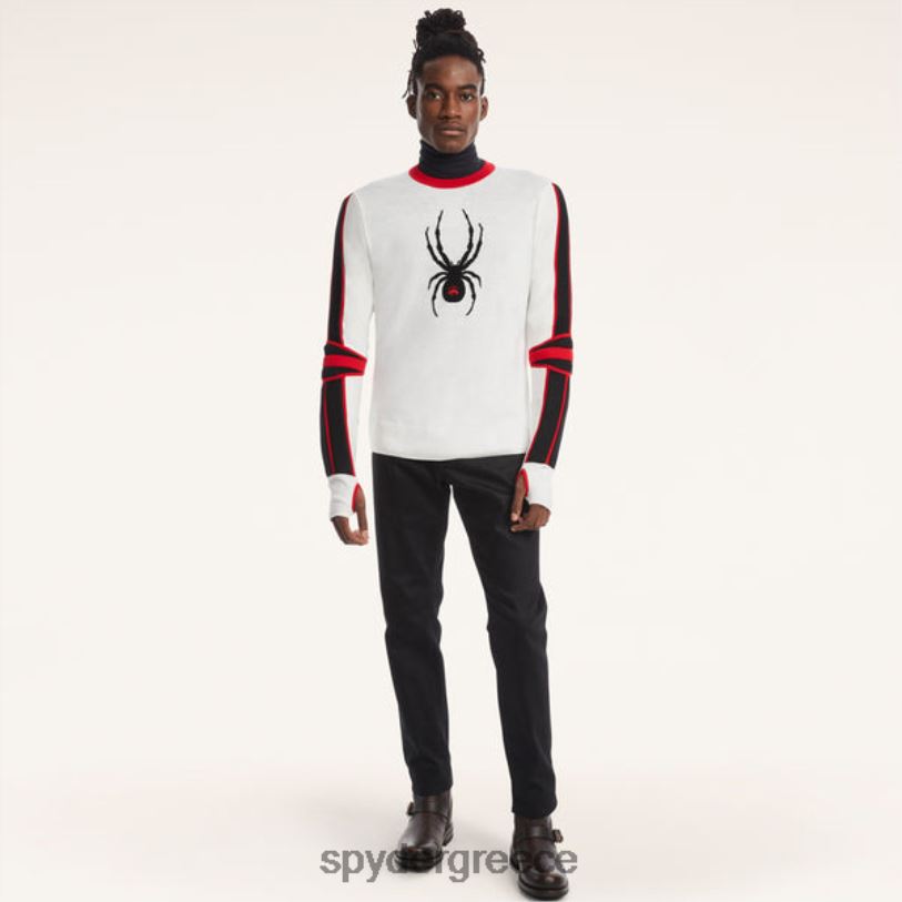 Spyder X άνδρες brooks brothers crewneck άσπρο ενδύματα A8X8H190