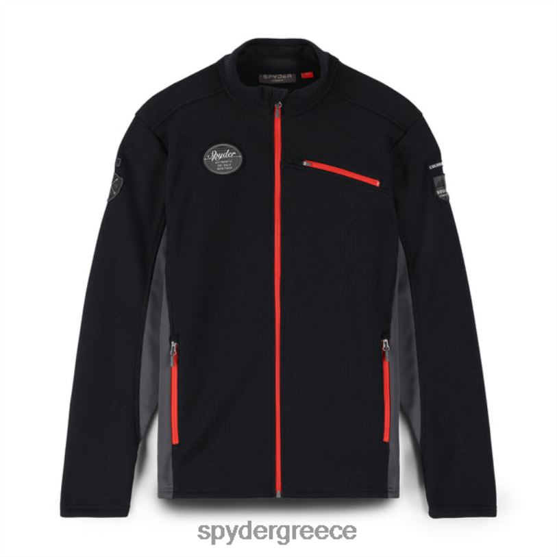 Spyder άνδρες bandit wengen πλήρες φερμουάρ μαύρος ενδύματα A8X8H188