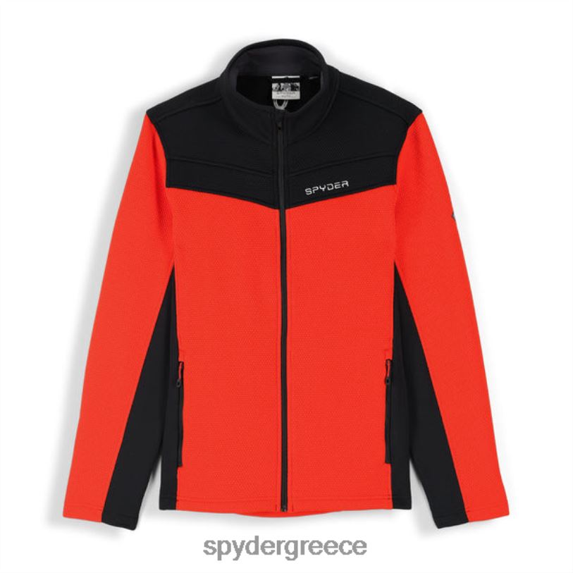 Spyder άνδρες encore πλήρες φερμουάρ ηφαίστειο μαύρο ενδύματα A8X8H187