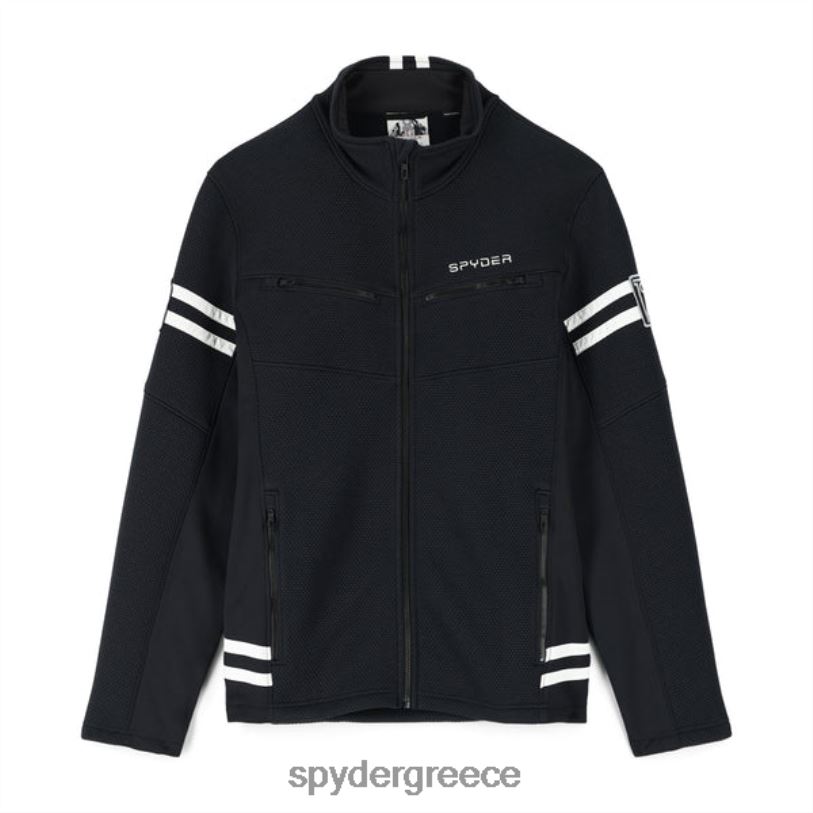 Spyder άνδρες wengen encore πλήρες φερμουάρ μαύρος ενδύματα A8X8H192